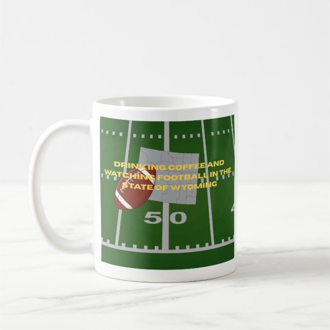 Caneca De Café Café e Futebol em Wyoming  (Esquerda)