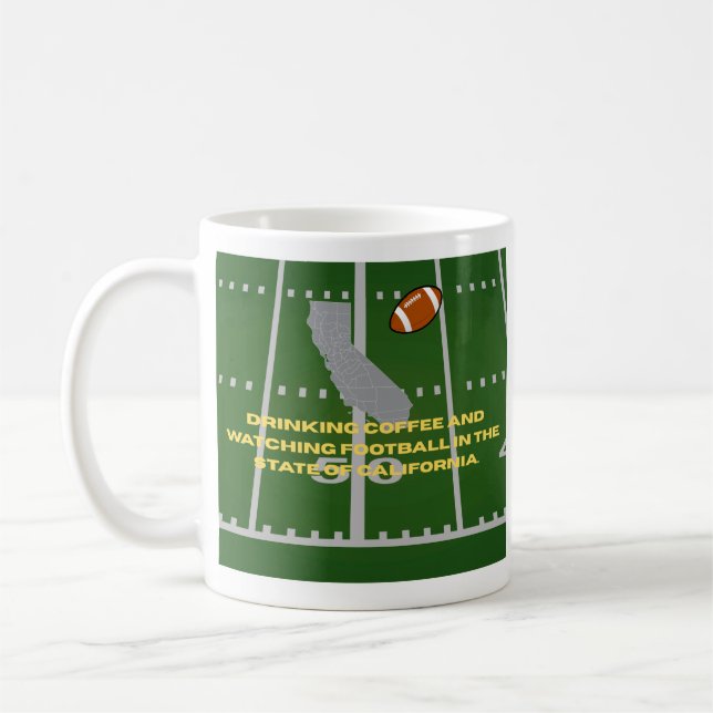 Caneca De Café Café e Futebol na Califórnia  (Esquerda)