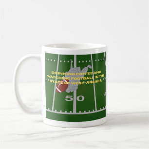 Caneca De Café Café e Futebol na Virgínia Ocidental 