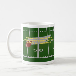Caneca De Café Café e Futebol no estado do Tennessee