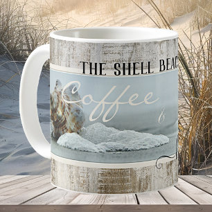 Caneca De Café Café e Kisses Shell Beach House Mug