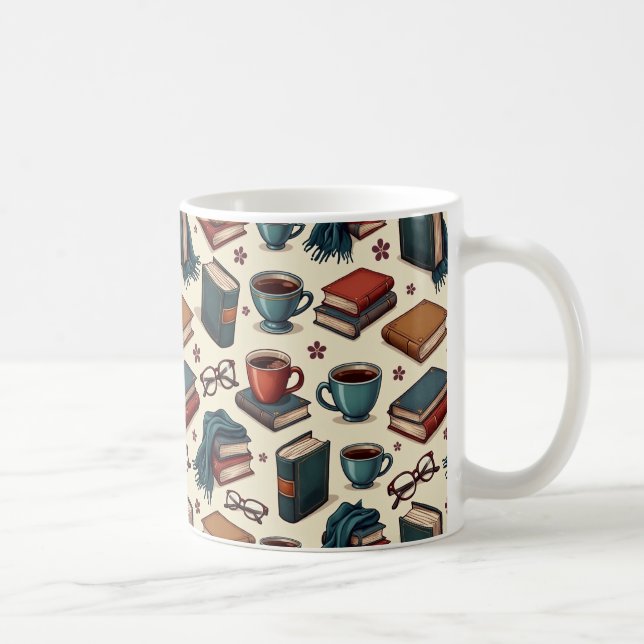 Caneca De Café Café e Livros (Direita)