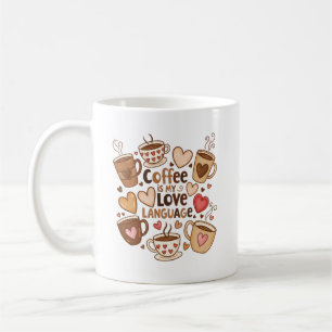 Caneca De Café Café É Minha Língua De Amor