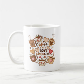 Caneca De Café Café É Minha Língua De Amor