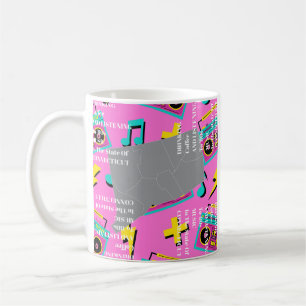 Caneca De Café Café e Música dos Anos 80 em Connecticut 