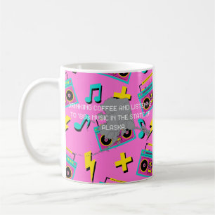 Caneca De Café Café e Música dos Anos 80 no Alasca