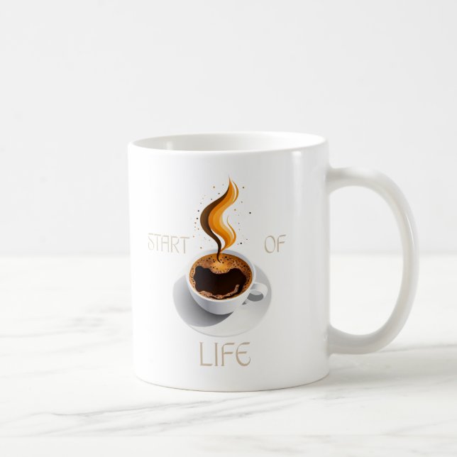 Caneca De Café Café é o início da vida (Direita)