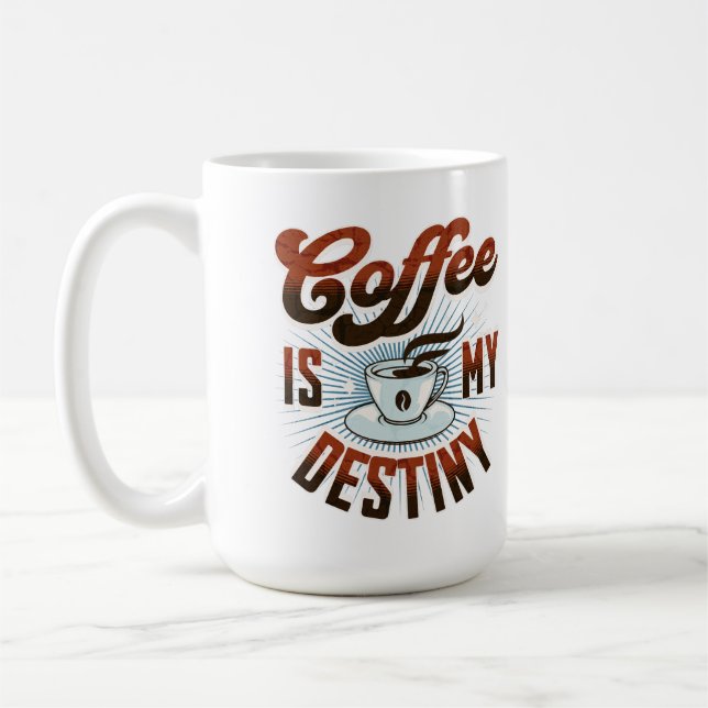 Caneca De Café "Café é o meu destino" (Esquerda)
