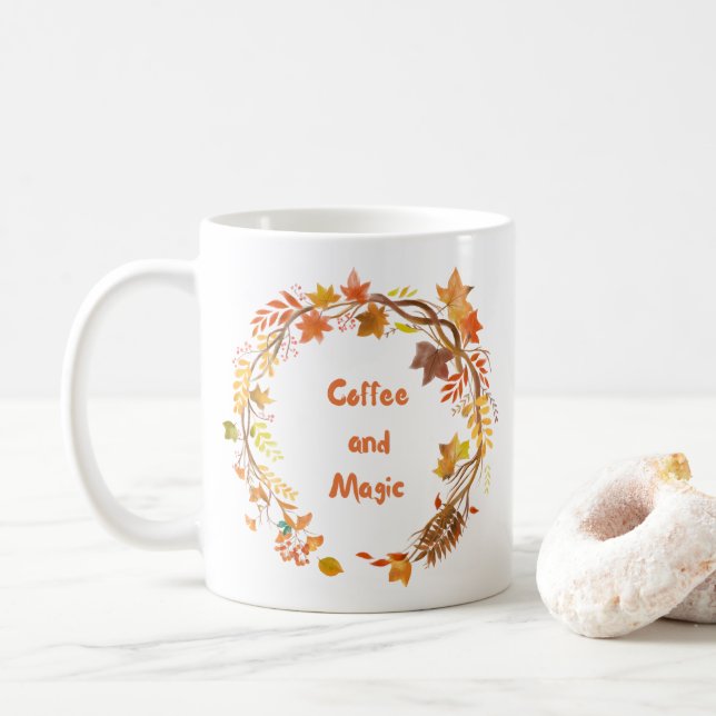 Caneca De Café Café E Presente Pai De Ação De Graças De Outono Má (Com Donut)