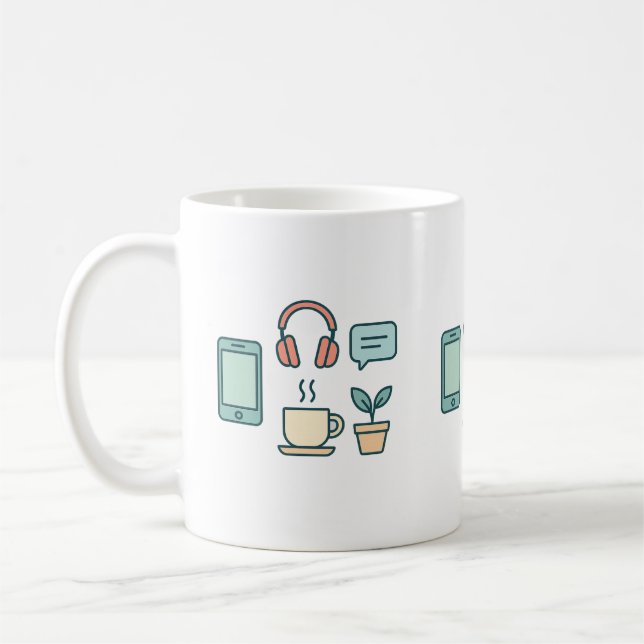 Caneca De Café Café e Trabalho - Mug Essenciais (Esquerda)