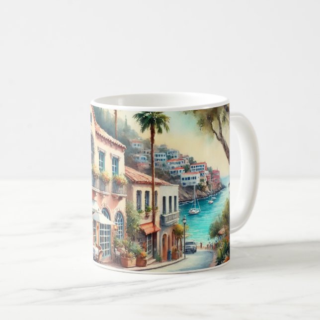 Caneca De Café Café em Avalon Catalina Island California (Frente Esquerda)