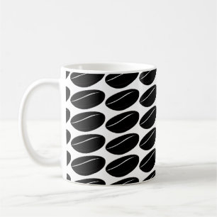 Caneca De Café Café em Grão Preto – Design de Café Minimalista Ou