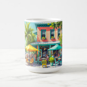 Caneca De Café Café em Key West Watercolor Painting