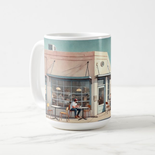 Caneca De Café Café em Marfa Texas (Frente Esquerda)