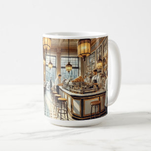 Caneca De Café Café em Milão Watercolor Painting Mug