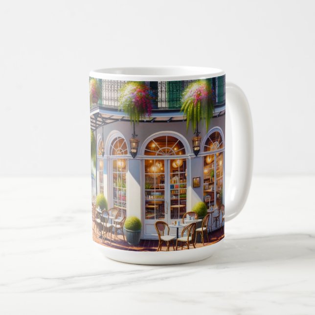 Caneca De Café Café em Nova Orleans Louisiana (Frente Esquerda)