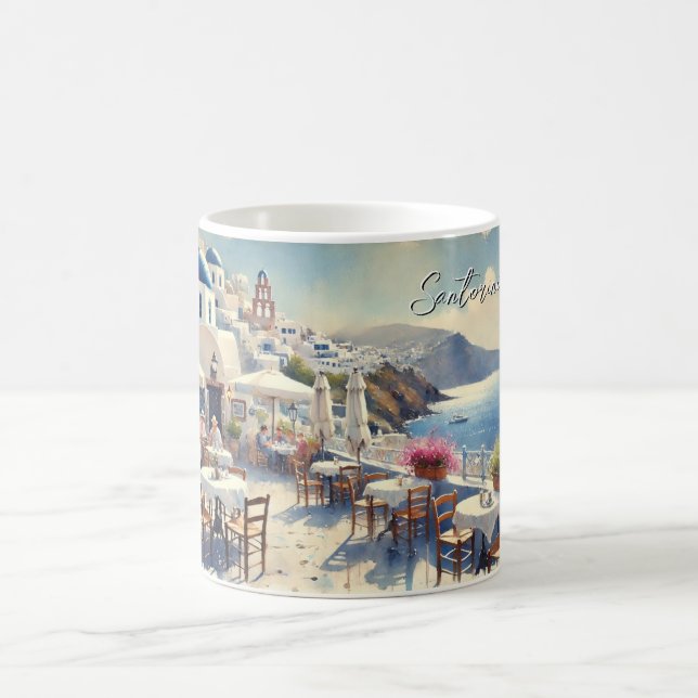 Caneca De Café Café em Santorini Mug (Centro)