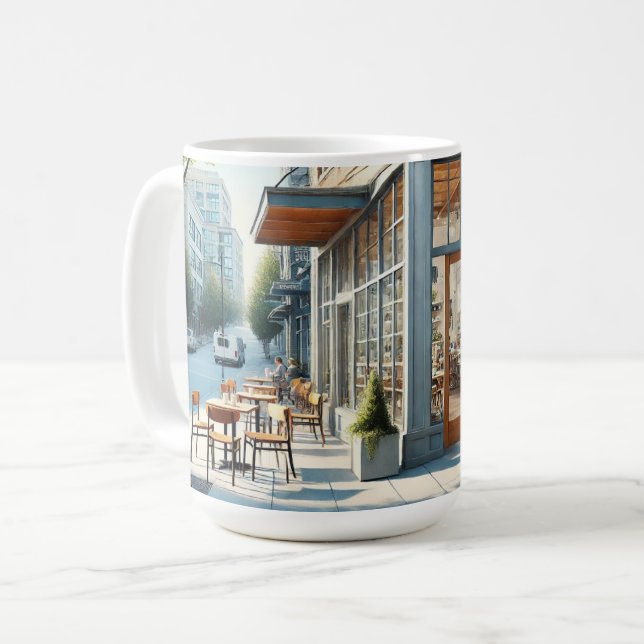 Caneca De Café Café em Seattle (Frente Esquerda)