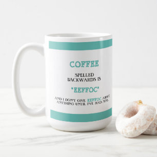 Caneca De Café Café Engraçado Espelhado Para Trás é Engraçado Eef