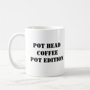 Caneca De Café Café Engraçado Mug - Cabeça de Pote de Café
