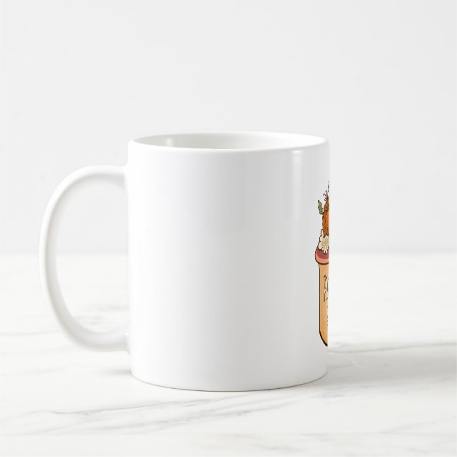 Caneca De Café Café Engraçado Queda de outono, Café de Bombaim Cu (Esquerda)