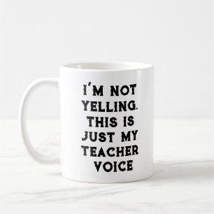 Caneca De Café Café Engraçado - Sem Gritar Voz do Professor