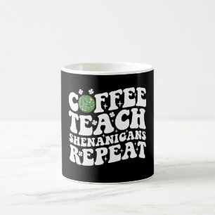Caneca De Café Café Ensina Travessuras Repita Bola de Disco Profe