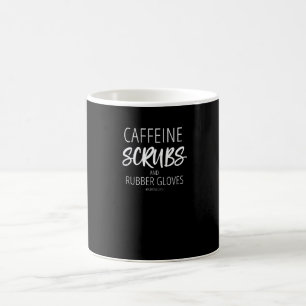 Caneca De Café Café Esfoliações E Luvas De Borracha Vida De Enfer