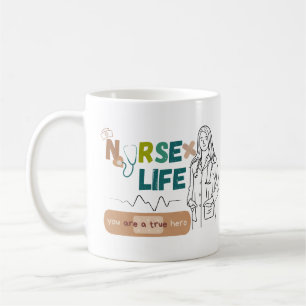 Caneca De Café "Café, esfregões e salvamento de vidas - Enfermeir