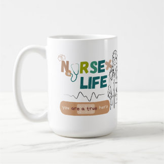 Caneca De Café "Café, esfregões e salvamento de vidas - Enfermeir
