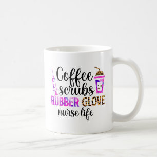Caneca De Café Café, Esfregões, Luvas De Borracha - Enfermeira Co