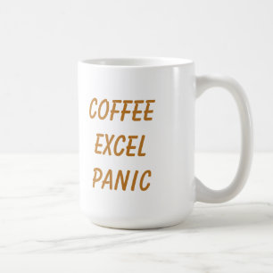 Caneca De Café Café Excel Pânico Repetir Divertido