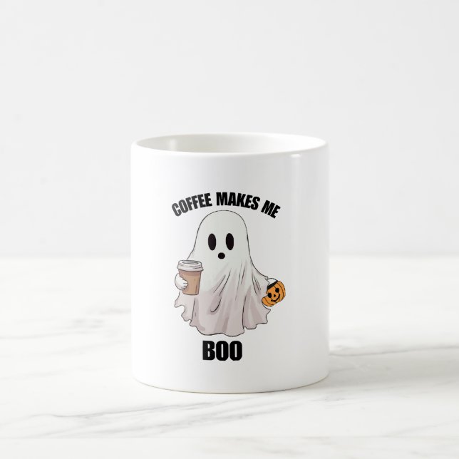 Caneca De Café Café Fantasma Halloween Engraçado  (Centro)