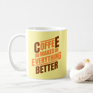 Caneca De Café Café Faz Tudo | Citação Engraçada