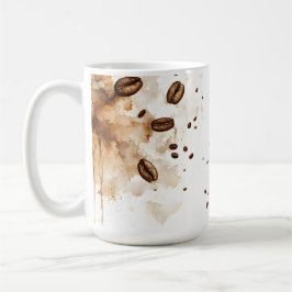 Caneca De Café Café feijão aquarela - Viciados em café