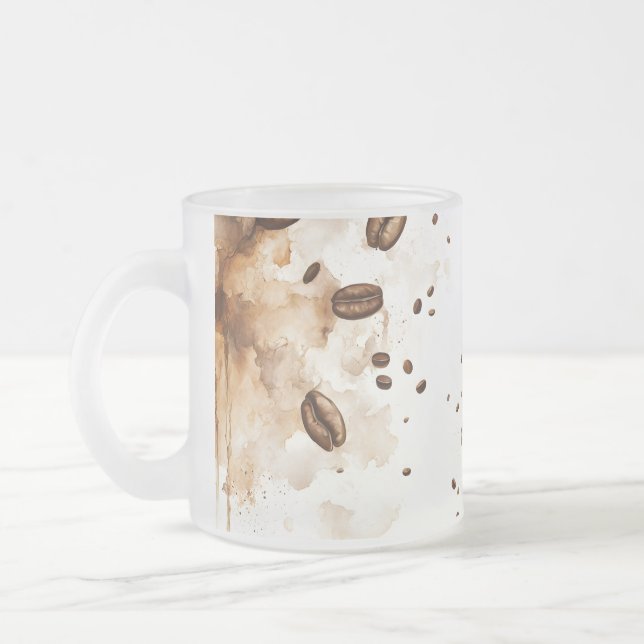 Caneca De Café Café feijão aquarela - Viciados em café (Esquerda)