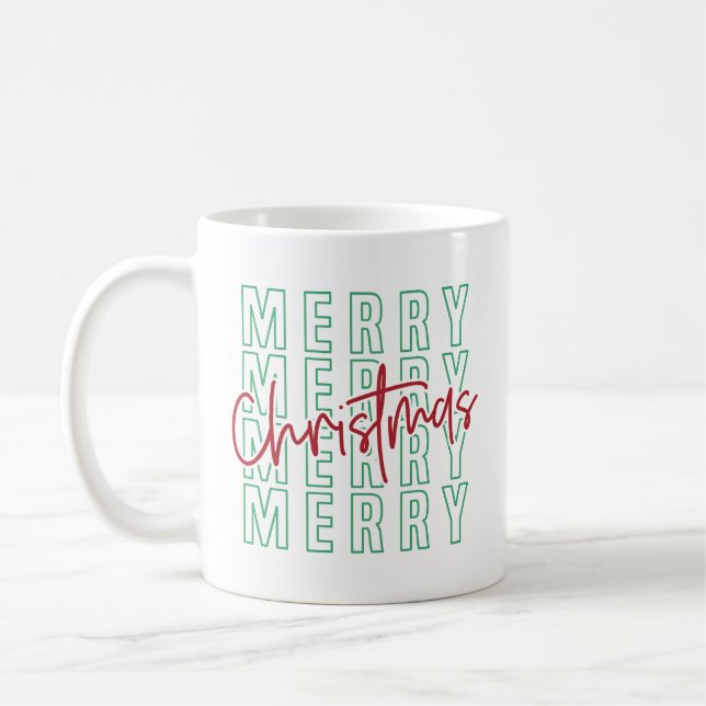 Caneca De Café Café Feliz de Natal | Férias Festivas (Esquerda)