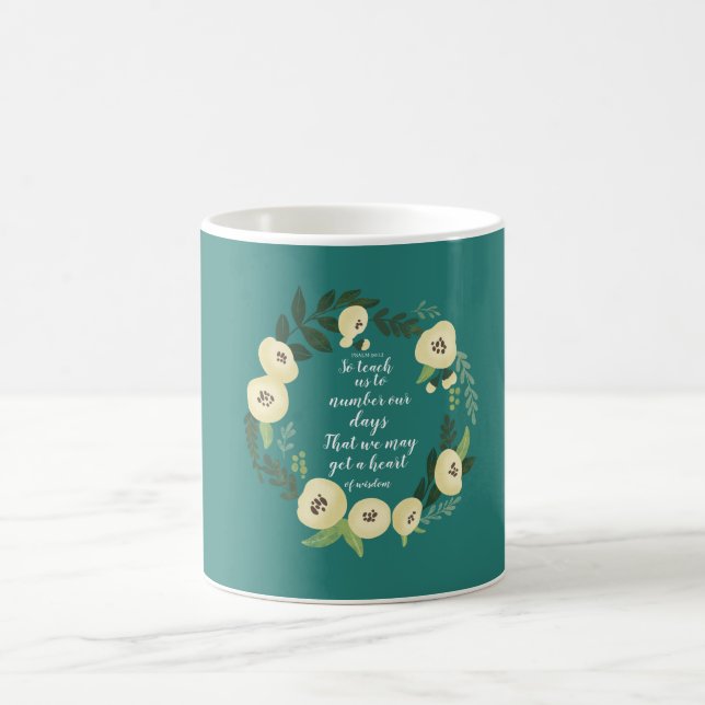 Caneca De Café Café Floral Moderno Mug (Centro)