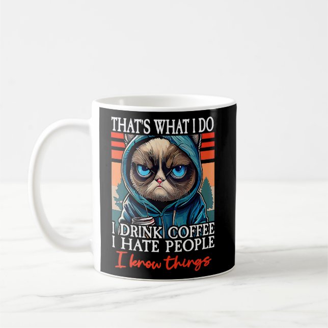 Caneca De Café Café Gato É isso que eu bebo café que eu odeio (Esquerda)