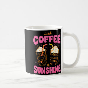 Caneca De Café Café gelado e vibrações de verão ensolarado engraç
