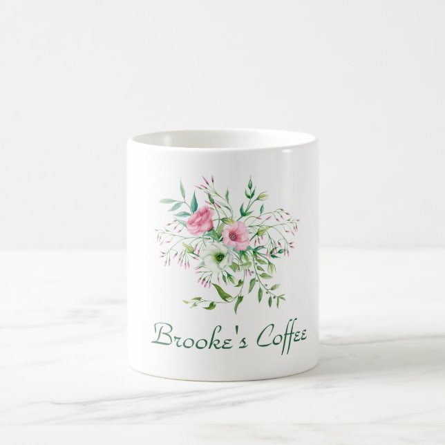 Caneca De Café Café Girly Floral (Centro)
