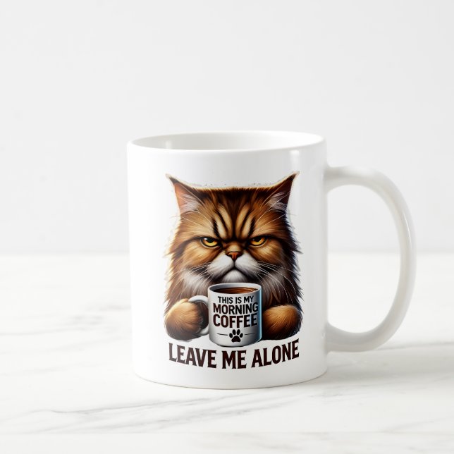 Caneca De Café Café Grumpy - Manhã "Deixe-me sozinho" (Direita)