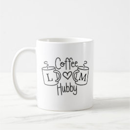 Caneca De Café Café Hubby Love Monograma Mug
