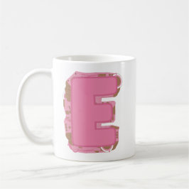 Caneca De Café Café Letra E: Monograma Inicial