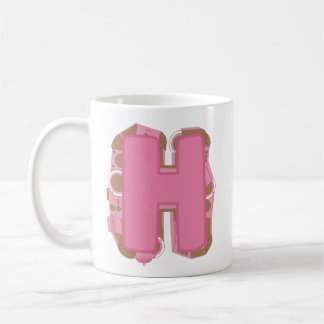 Caneca De Café Café Letra H: Inicial Monograma 