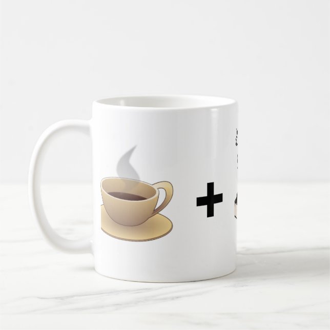 Caneca De Café Café mais a caneca feliz do homem dos iguais dos (Esquerda)