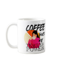 Café me dá poder para professor | vintage Funny