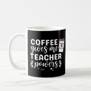 Caneca De Café Café Me Dá Poderes De Professora