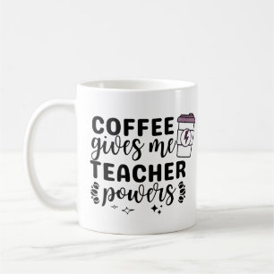 Caneca De Café Café Me Dá Poderes De Professora