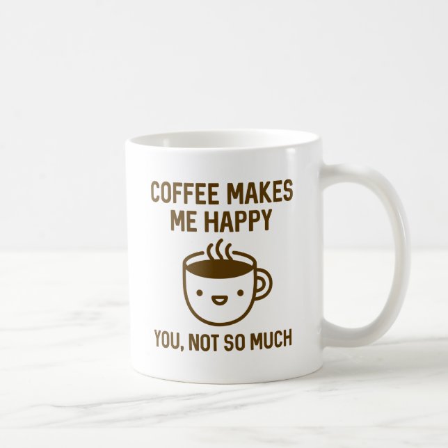 Caneca De Café Café me deixa feliz (Direita)
